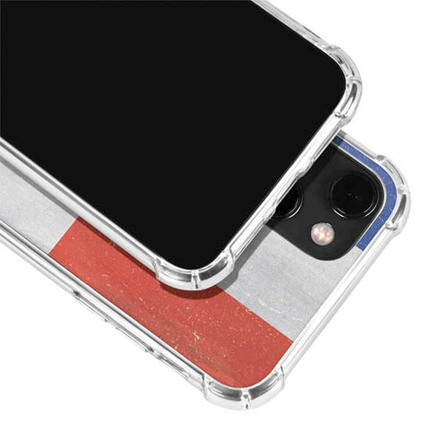 Dominican Republic Flag Distressed iPhone 14 Clear Case